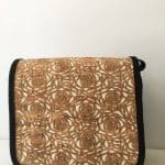 Handtasche mittel - Korkdeckel Blumen/beige