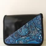 Handtasche Gross - Ornament blau