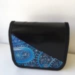 Handtasche klein - Ornament blau