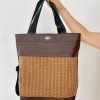 Rucksacktasche 4 in 1 – Kunstleder Kork Zickzack / Wachstuch