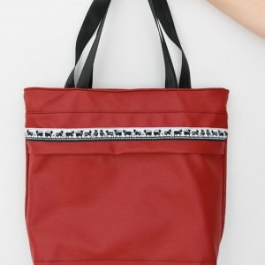 Rucksacktasche / Rucksacktasche 4 in 1 – Kunstleder Rot