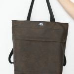 Rucksacktasche 4 in 1 – Kunstleder dunkelbraun/ Wachstuch