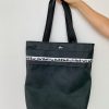 Rucksacktasche 4 in 1 – Kunstleder Webband Anthrazit / Wachstuch
