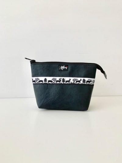 Etui Scherenschnitt Webband (Anthrazit)
