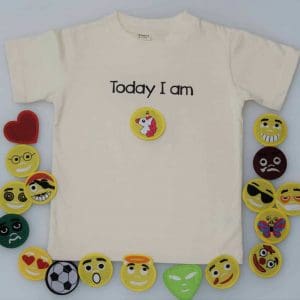 T-Shirt Set „Today I Am“ inkl. 23 Emoji Sticker