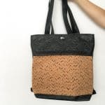 Rucksacktasche 4 in 1 – Kunstleder Kork bunt