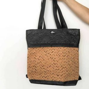 Rucksacktasche 4 in 1 – Kunstleder Kork bunt
