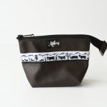 Etui klein Scherenschnitt Webband dunkelbraun