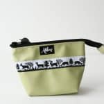 Etui klein Scherenschnitt Webband mint