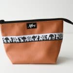 Etui gross Scherenschnitt Webband orange