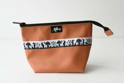 Etui gross Scherenschnitt Webband orange