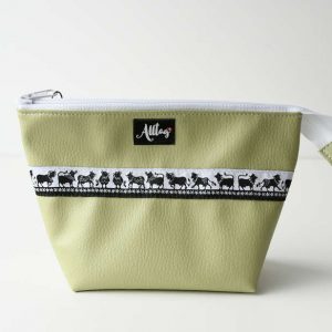 Etui gross Scherenschnitt Webband mint