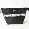 Etui gross Scherenschnitt Webband schwarz Vintage