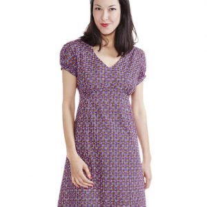 MOSAICO II-Kleid mit leichten Puffärmel