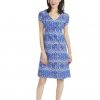 MOSAICO II-Kleid mit leichten Puffärmel