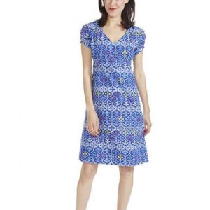 MOSAICO II-Kleid mit leichten Puffärmel