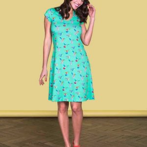 Kolibri Jersey Kleid kurzarm