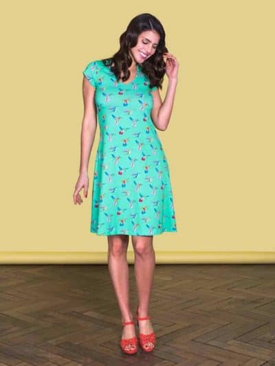 Kolibri Jersey Kleid kurzarm