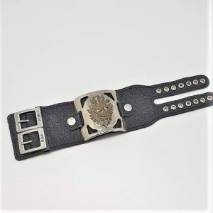 Herrenlederarmband mit Plaquette