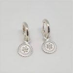 Creolen mit Blumenmotiv fein