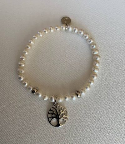 Armband Süsswasserzuchtperlen mit Lebensbaum