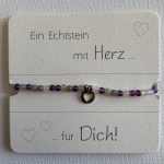Armband Amethyst mit Herz
