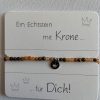 Armband Tigerauge mit Krone