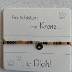 Armband Tigerauge mit Krone