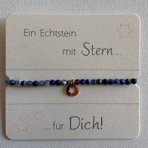 Armband Sodalith mit Stern