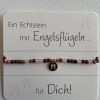 Armband Granat mit Engelsflügel