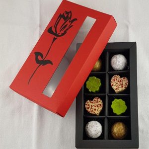 Praline Rosenschachtel rot à 8 Stk
