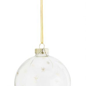 Weihnachtsschmuck Goldkugel mit Glitzer