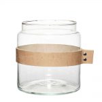 Vase mit Leder breit
