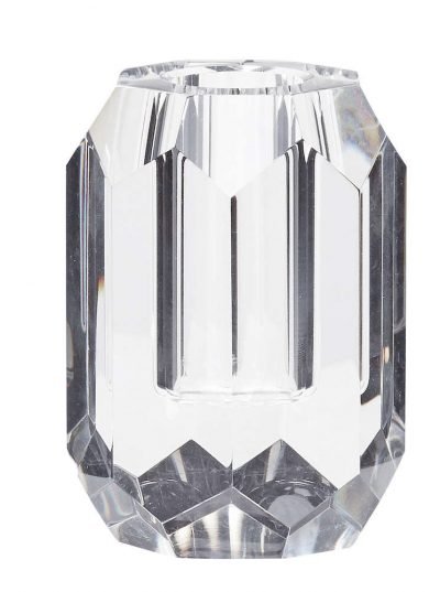 Kerzenständer Glas klar oval