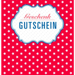 Postkarte GUTSCHEIN rot