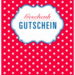 Postkarte GUTSCHEIN rot
