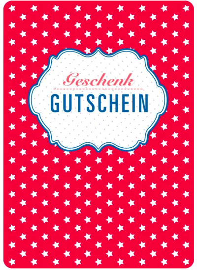 Postkarte GUTSCHEIN rot