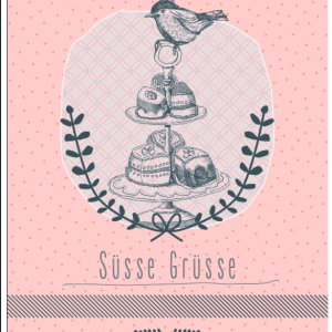 Postkarte SÜSSE GRÜSSE von der Meise