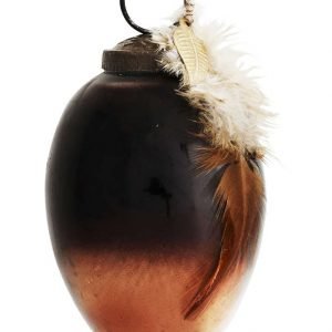 Glasei Schwarz/Kupfer mit Feder klein