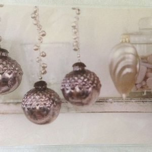 Weihnachtskarte Lila  Kugeln