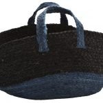 Korbtasche Blau/Schwarz