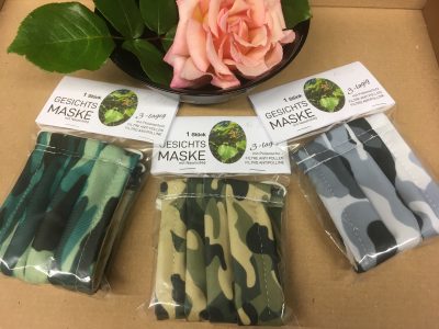 das ORIGINAL = hochwertige STOFF-Maske mit camouflage Design !!Porto frei!!