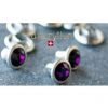 Strass Nieten si Amethyst 40Stk mit Rückteil