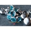 Strass Nieten si Aquamarine 3mm 40Stk. mit Rückteil