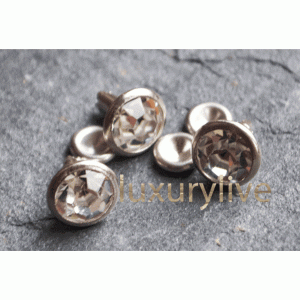 Strass Nieten si Crystal, 4mm, mit Rückteil, 50Stk