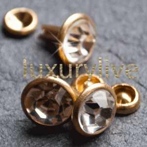 Strass Nieten Crystal Stiftlänge 4mm, mit Rückteil, 20Stk