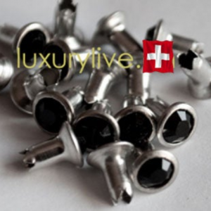 Strass Nieten si Jet 4mm 20Stk. mit Rückteil