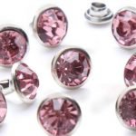 Strass Nieten si lt Rose, 3mm, mit Rückteil, 40Stk