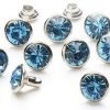 Strass Nieten si lt Sapphire, 3mm, mit Rückteil, 40Stk