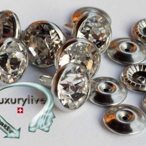 Swarovski Strassstein Nieten ss29, Crystal, Edelstahl mit Rückteil, Stiftlänge 4mm, 25Stk